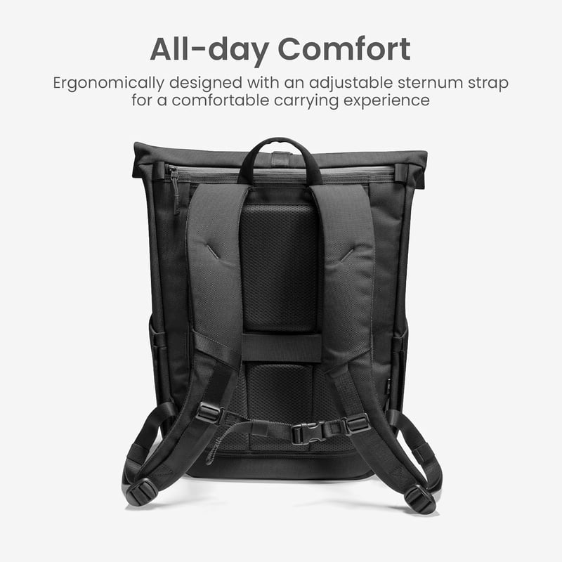 BootyBay Rolltop Laptop Hátizsák 25-30L Vízálló Utazási Munka Kollégium