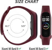 BootyBay Szilikon Pánt Xiaomi Mi Band 4/3 Okoskarkötőhöz - 4 db-os Csomag Férfiaknak és Nőknek - Puha Csereszíj Szett (Mi Band 5-tel Nem Kom 5