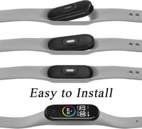 BootyBay Szilikon Pánt Xiaomi Mi Band 4/3 Okoskarkötőhöz - 4 db-os Csomag Férfiaknak és Nőknek - Puha Csereszíj Szett (Mi Band 5-tel Nem Kom 4