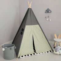 BootyBay Teepee sátor gyerekeknek szürke csíkos párnával hordtáskával - Grey 9