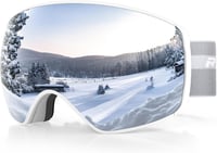 BootyBay Unisex Síszemüveg - Szemüvegeseknek is, Cserélhető Lencsékkel, OTG UV Védelem, Sisakkompatibilis, Páramentes Szférikus Sí és Snowbo 1