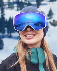 BootyBay Unisex Síszemüveg - Szemüvegeseknek is, Cserélhető Lencsékkel, OTG UV Védelem, Sisakkompatibilis, Páramentes Szférikus Sí és Snowbo 6