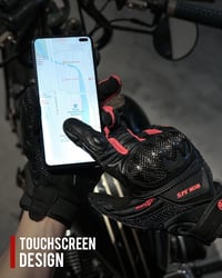BORLENI Motoros Kesztyű Zöld - Bőr Légáteresztő Teljes Ujjas Védelem Érintőképernyős Kompatibilitás Négy Évszakos Unisex 3