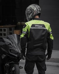 BORLENI Nyári Motoros Dzseki Férfiaknak L-es méret- Légáteresztő Védőpáncéllal, Fényvisszaverő Elemekkel 7