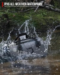 BORLENI Vízálló Motoros Hátsó Táska 70L - Szürke Nyeregtáska Túrázáshoz, Kempingezéshez, Kerékpározáshoz - Fényvisszaverő Utazótáska Motorok - Gray 4