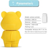 BORLTER CLAMP 16GB USB Pendrive 5 db Aranyos Állat Minta Ajándék Diákoknak - 16GB*5 Pattern-B 7