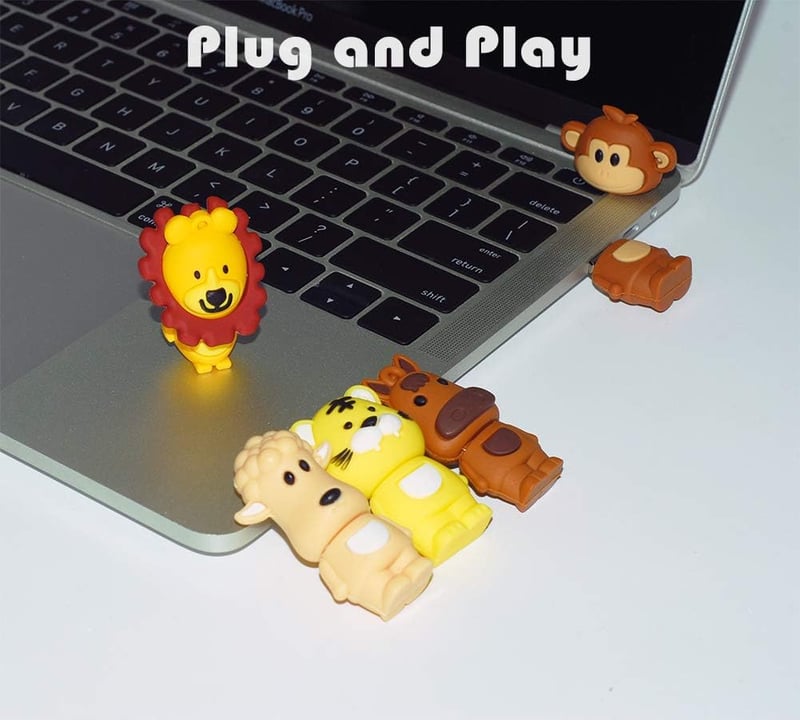 BORLTER CLAMP 16GB USB Pendrive 5 db Aranyos Állat Minta Ajándék Diákoknak - 16GB*5 Pattern-B