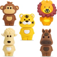 BORLTER CLAMP 16GB USB Pendrive 5 db Aranyos Állat Minta Ajándék Diákoknak - 16GB*5 Pattern-B 1