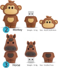 BORLTER CLAMP 16GB USB Pendrive 5 db Aranyos Állat Minta Ajándék Diákoknak - 16GB*5 Pattern-B 4