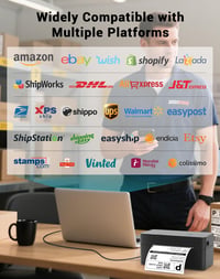 Imprimantă termică de etichete BORN4SHIP 4x6 cu conectivitate USB, imprimantă pentru etichete de expediere, compatibilă cu DHL, Amazon, Etsy și UPS, pentru sisteme Windows, Mac OS și Linux 6