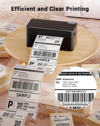 Imprimantă termică de etichete BORN4SHIP 4x6 cu conectivitate USB, imprimantă pentru etichete de expediere, compatibilă cu DHL, Amazon, Etsy și UPS, pentru sisteme Windows, Mac OS și Linux 4