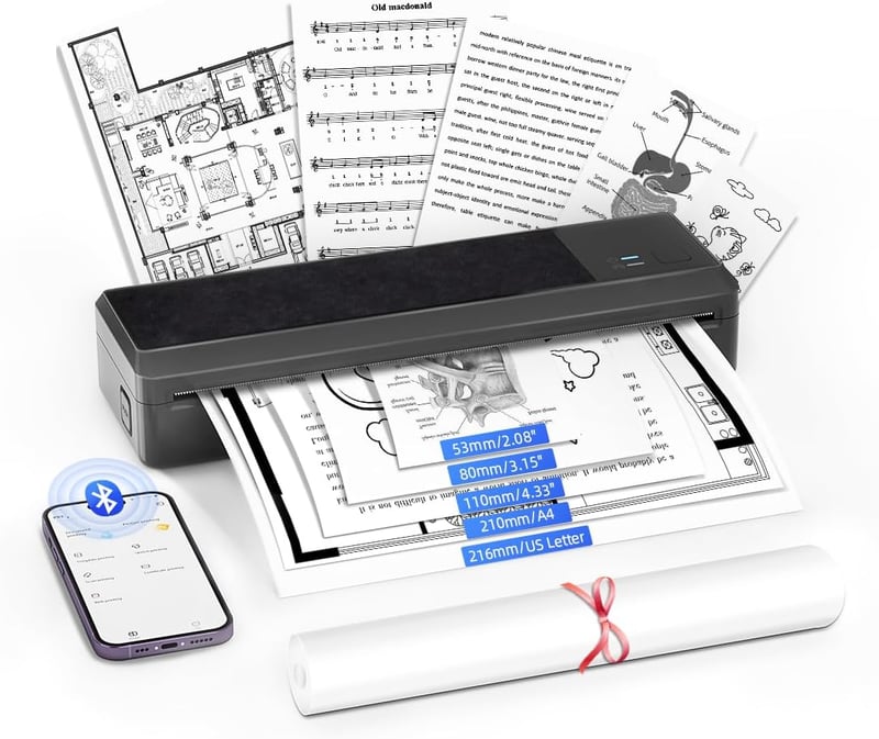 BORN4SHIP P83 A4 hordozható termál nyomtató iOS Android Bluetooth