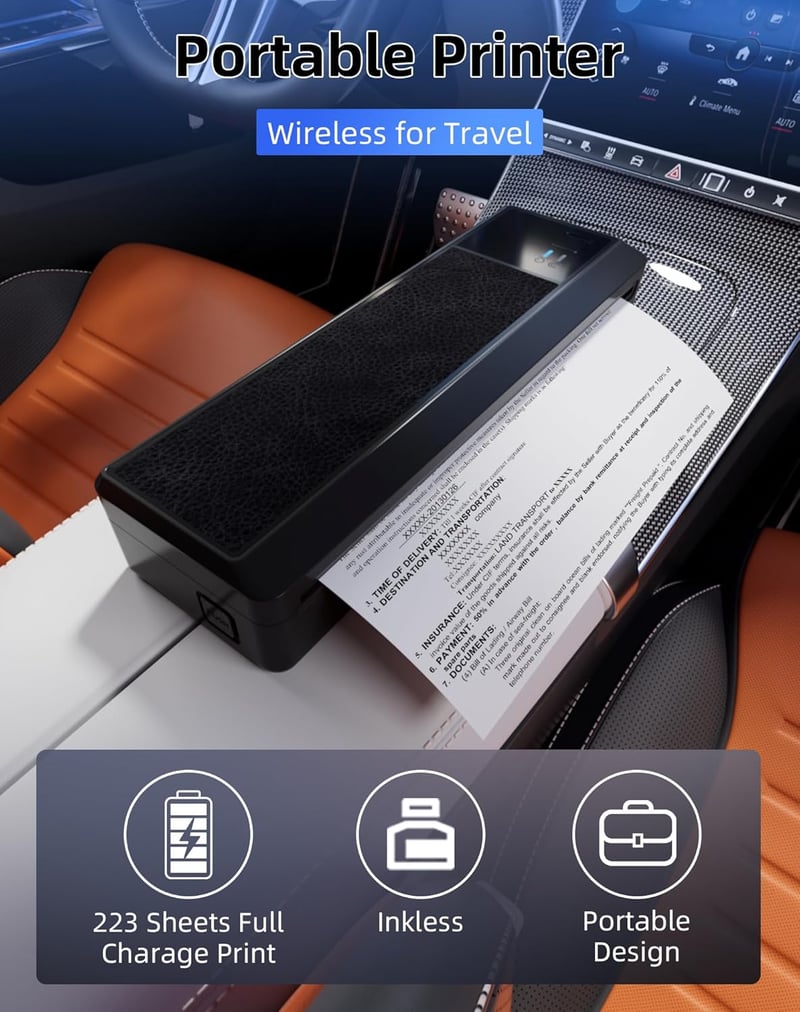 BORN4SHIP P83 hordozható A4 termális nyomtató iOS Android Bluetooth