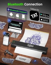 BORN4SHIP P84 Bluetooth tetoválás nyomtató, hőnyomtatós sablonnyomtató 4