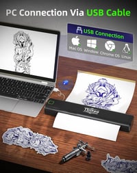 BORN4SHIP P84 Bluetooth tetoválás nyomtató, hőnyomtatós sablonnyomtató 5