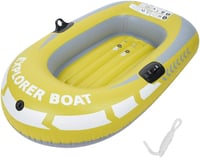 BOROCO sárga PVC gumicsónak 1 személyes, felfújható evezős csónak 55 kg-ig 1