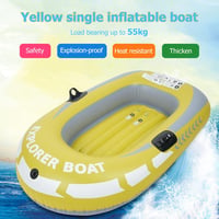 BOROCO sárga PVC gumicsónak 1 személyes, felfújható evezős csónak 55 kg-ig 3