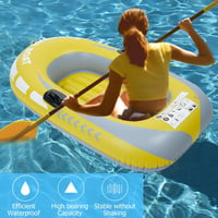 BOROCO sárga PVC gumicsónak 1 személyes, felfújható evezős csónak 55 kg-ig 9