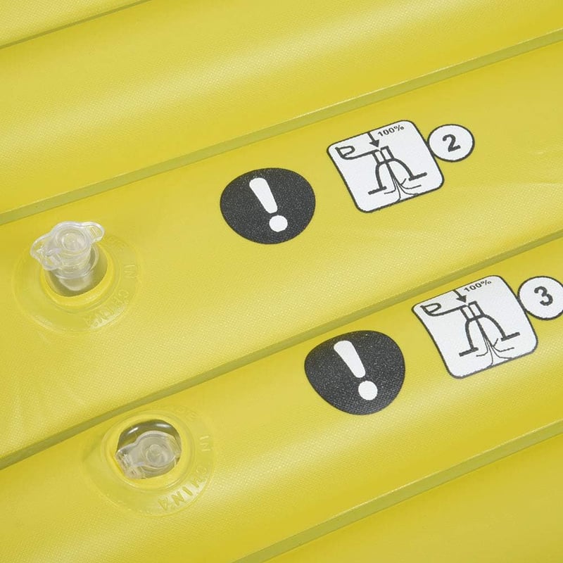 BOROCO sárga PVC gumicsónak 1 személyes, felfújható evezős csónak 55 kg-ig