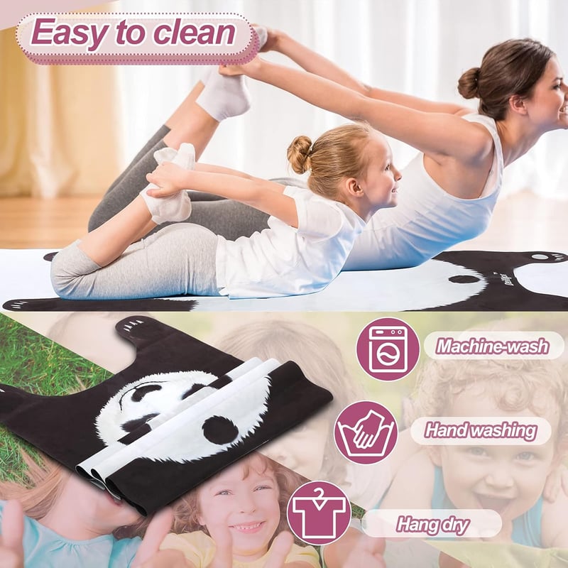 BORPEIN Gyerek Jógaszőnyeg Csúszásmentes Edzőpad Pilates Fitness Otthon