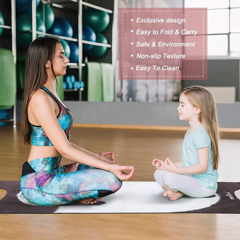 BORPEIN Gyerek Jógaszőnyeg Csúszásmentes Edzőpad Pilates Fitness Otthon