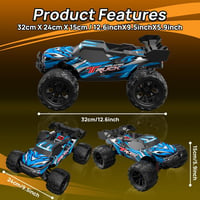 BORSTOYPRO 1:16 RC Monster Truck 40 km/h 4WD Távirányított Autó Felnőtteknek 4