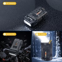 BORUIT V15 LED zseblámpa, 1200 lumen, IP67, mágneses, forgatható - fekete 6