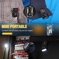 BORUIT V15 LED zseblámpa, 1200 lumen, IP67, mágneses, forgatható - fekete 5