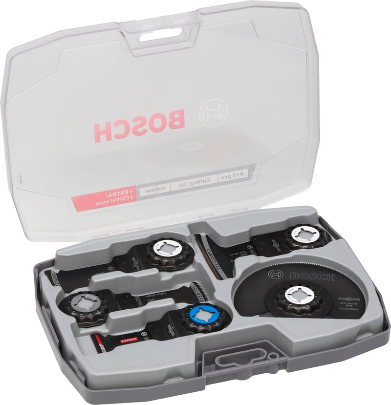 Set de tăiere Bosch din 5 piese pentru oțel inoxidabil și oțel, 160 x 222 mm, accesoriu pentru scule multifuncționale, Professional