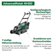 Mașină de tuns iarba Bosch AdvancedRotak 40-650 – 1700 W, lățime de tăiere 40 cm 2