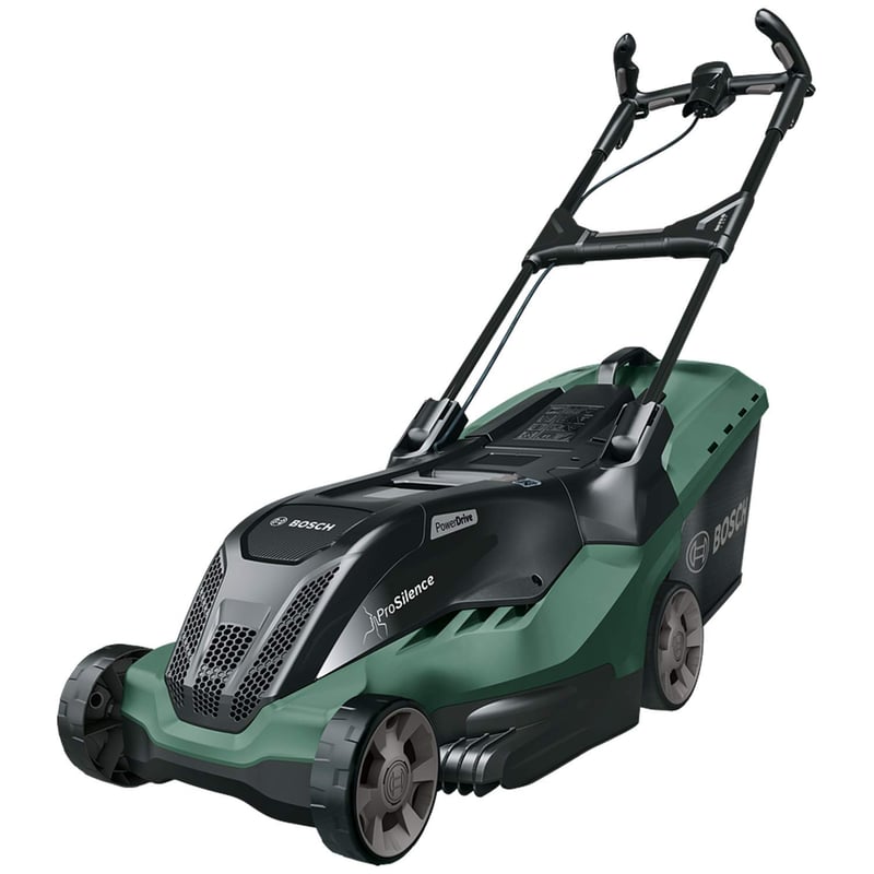 Mașină de tuns iarba Bosch AdvancedRotak 750, motor pe benzină, utilaj de grădină rotativ cu performanță eficientă