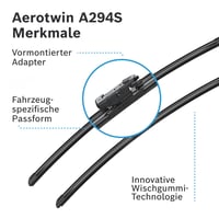 Bosch Aerotwin A 294 S set metlica brisača 600/550 mm, 2 komada, ravne metlice vjetrobranskog stakla 6