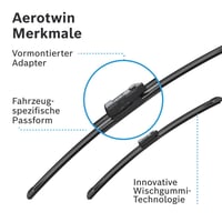 Súprava stieračov Bosch Aerotwin A027S 700/450 mm – pre predné sklo Audi Q4, Škoda Enyaq iV, VW ID.4, ID.5 5
