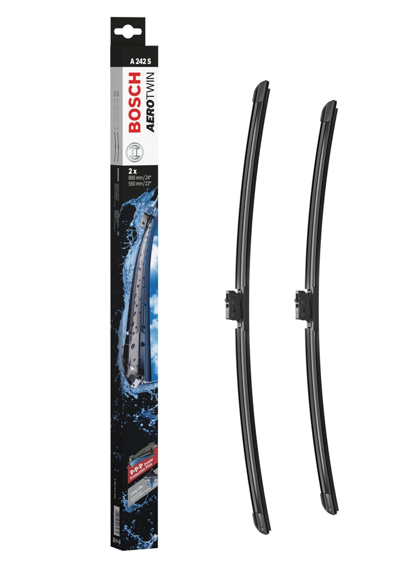 Bosch AeroTwin A242S 3397014242 ablaktörlő lapát készlet - 2 db (24" és 22") - Mercedes Top Lock rögzítés