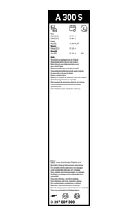 Sada predných stieračov Bosch Aerotwin A300S 600 mm/340 mm – Len pre vozidlá s pravostranným riadením (UK) 3