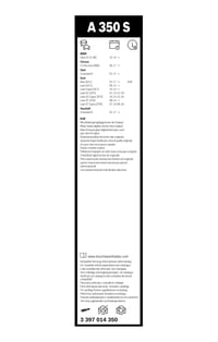 Sada predných stieračov Bosch Aerotwin A350S - 650 mm / 400 mm, 2 ks 3