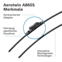 Set ștergătoare de parbriz Bosch Aerotwin A865S - 800 mm / 700 mm 6