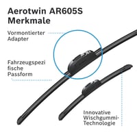 Set ștergătoare Bosch Aerotwin AR605S – 600 mm / 340 mm – set 2 bucăți pentru autoturisme 6