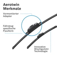 Bosch Aerotwin eAR 653 S set metlica brisača za vjetrobransko staklo - 2 zamjenske metlice s predmontiranim Multi-Clip adapterom - 650 mm i 400 mm 5