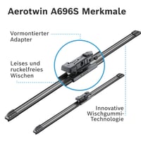 Súprava predných stieračov Bosch Aerotwin Spoiler A696S 3397007696, 2 ks 6