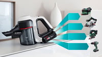 Aspirator vertical cu acumulator Bosch BBS711W Unlimited 7, FlexTube, 18V, 3Ah, alb, cu iluminare LED, design ușor 3
