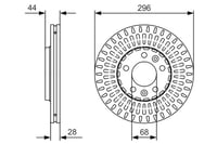 Disc de frână Bosch BD2451 296 mm - Punte față - 1 buc (0 986 479 D30) 2