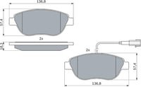 Bosch BP1385 Fékbetét Szett Elöl - Csendes Fékezés Alacsony Porral 6