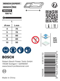 Súprava vrtákov do obkladačiek Bosch CYL-9 Soft Ceramic, 5-dielna – Ø 4, 5, 6, 8, 10 mm – Na mäkké obkladačky a sklo, Professional 4
