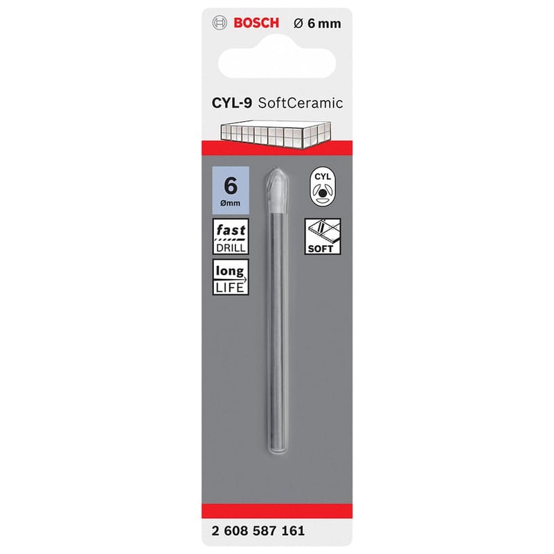 Bosch CYL-9 SoftCeramic Fliesenbohrer csempe fúrószár 6 x 80 mm lágy kerámiához fúrógéphez