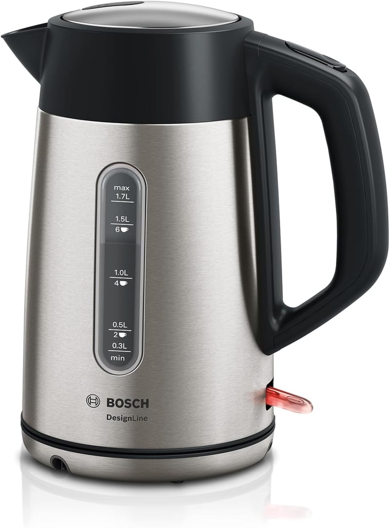 Bosch DesignLine TWK4P440 vezeték nélküli vízforraló 1,7L rozsdamentes acél