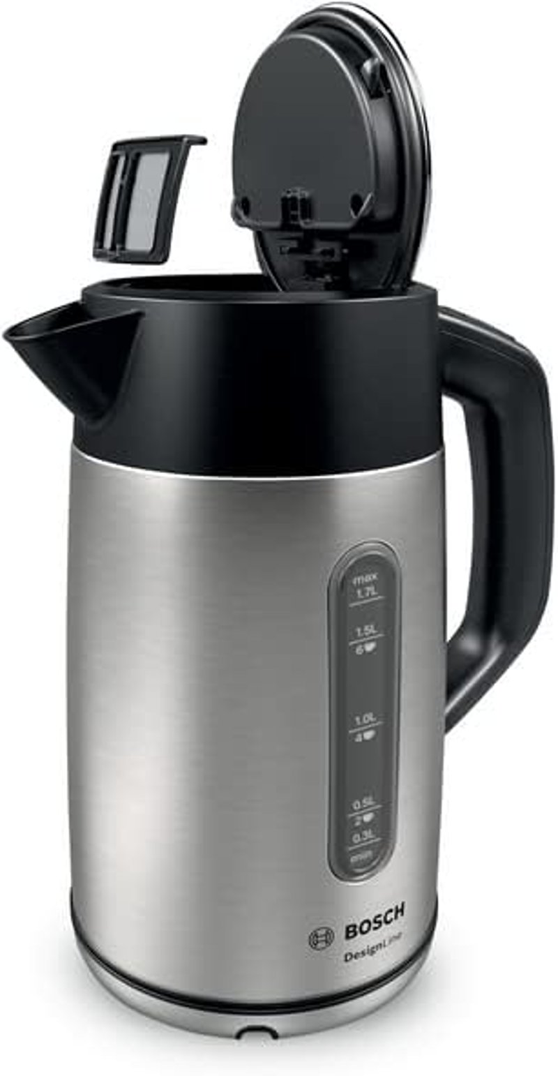 Bosch DesignLine TWK4P440 vezeték nélküli vízforraló 1,7L rozsdamentes acél