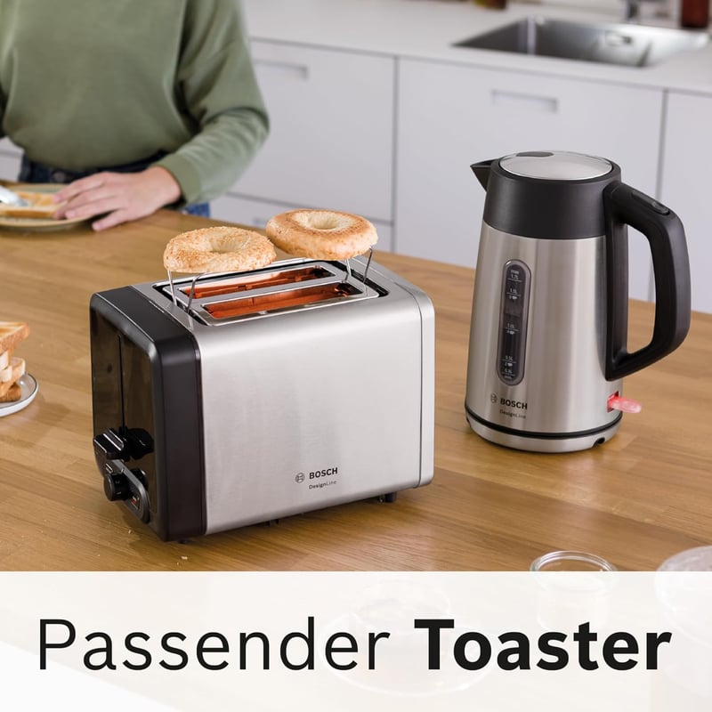 Bosch DesignLine TWK4P440 vezeték nélküli vízforraló 1,7L rozsdamentes acél