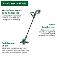 Akumulátorový vyžínač Bosch EasyGrassCut 18V-26 – záber 26 cm, bez akumulátora 3
