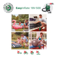 Pompă de aer electrică Bosch EasyInflate 18V-500 pentru saltele gonflabile - Umflare și dezumflare, cu acumulator de 2,0 Ah, sistem 18V 3